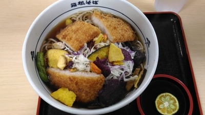 「かつキャベ元気そば　（580円）」@名代 箱根そば 中央林間店の写真