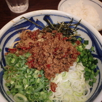 台湾まぜそば名古屋風(700円)、大盛(+50円)、ごはん小