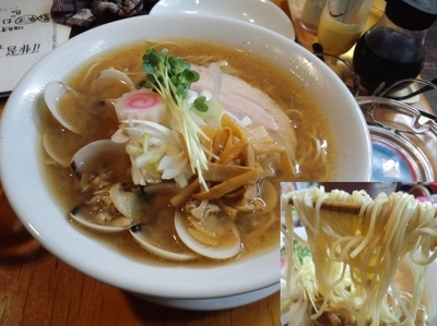 「はまぐり味噌中華そば大盛1180円」@麺酒処 ふくろうの写真