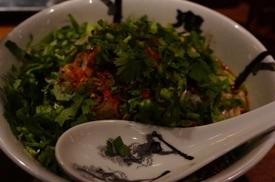 「まぜそば（辛さシビ増し、パクチー）」@カラシビ味噌らー麺・つけ麺 神田本店の写真