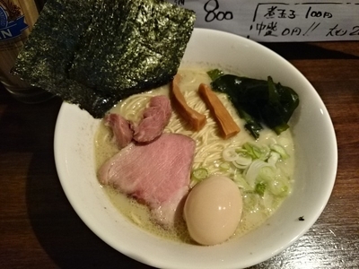 「【限定】特濃牡蠣出汁中華そば＋煮卵」@煮干専門 中華そば 平八の写真