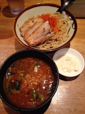 「辛チーズつけ麺  半チャーシュー(クーポン)」@つけ麺 R&Bの写真