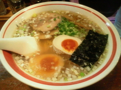 「塩そば 700円、煮玉子 100円」@支那そば 二階堂の写真