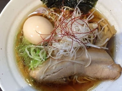 「煮干し中華そば味玉 800円」@拉麺 ほそやの写真