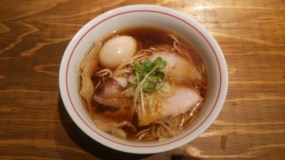 「軍鶏そば＋味玉」@麺尊 RAGEの写真