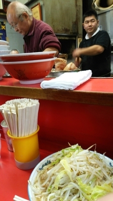 「ぶた入りラーメンヤサイニンニク」@ラーメン二郎 三田本店の写真