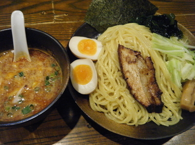 「辛つけ麺900円+味玉0円(ｸｰﾎﾟﾝ)」@中華蕎麦 つけ麺 一の写真