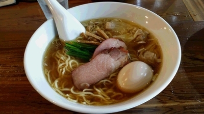 「ワンタン麺（3個）+味玉子+ミニカレー」@らーめん穀雨の写真