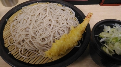 「もり＋海老天　（320円＋無料クーポン）」@ゆで太郎 平河町店の写真