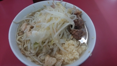 「小ラーメン　ニンニク　アブラ　700円」@ラーメン二郎 小岩店の写真