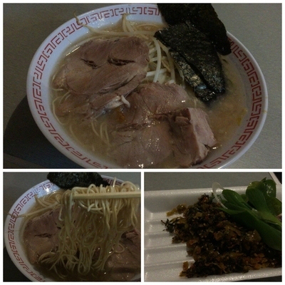 「屋台ラーメン（カタメ）＋辛子高菜」@麺屋3200の写真