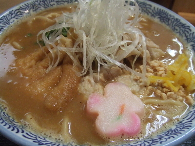 「【限定】柚子味噌らー麺＋もち巾着　８００円＋１００円」@らー麺土俵 鶴嶺峰の写真