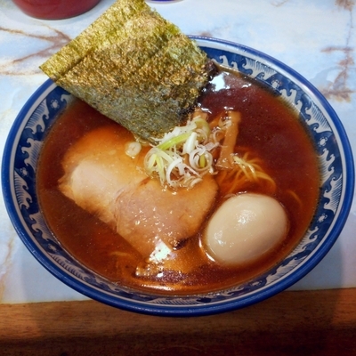 「支那そば（650円）＋味玉（無料クーポン）」@ラーメン 丸仙の写真