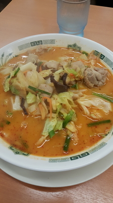 「モツ野菜ラーメン」@日高屋 北松戸店の写真