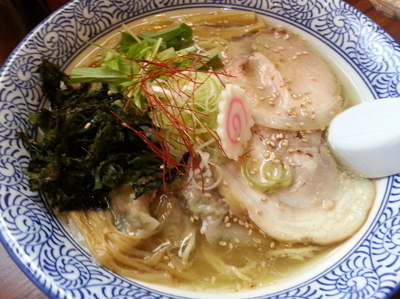 「塩ワンタンら～めん840円」@中華そば 仙人掌の写真