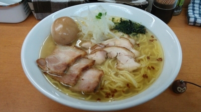 「鶏豚塩拉麺(大)+味玉」@富白 御徒町本店の写真