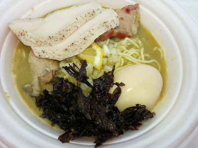 「濃厚牡蠣鶏そば750円+特製250円」@水戸のラーメンまつりの写真