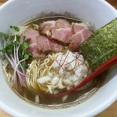 「煮干らーめん【出会いの①ニボ】　730円」@めんや天夢の写真