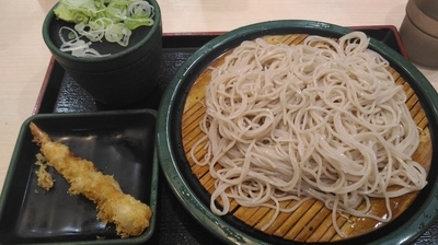 「もり＋海老天　（320円＋無料クーポン）」@ゆで太郎 淡路町店の写真