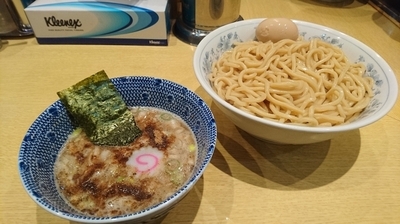 「【夜の部】あつもり(大)＋味玉(クーポンサービス)」@くり山の写真