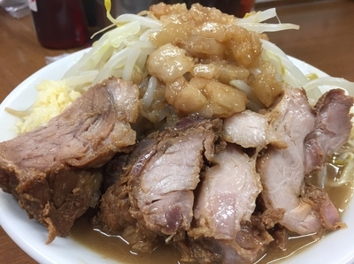 「ラーメン350gニンニク」@ラーメンの店 どでん 北浦和店の写真