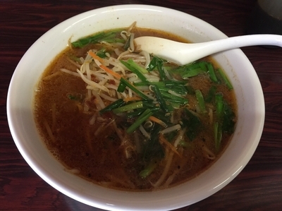 「みそラーメン(550円)+小ライス(100円)」@龍泉食堂の写真