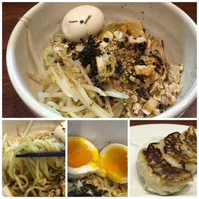 「まぜそば750円 餃子180円」@歩の写真