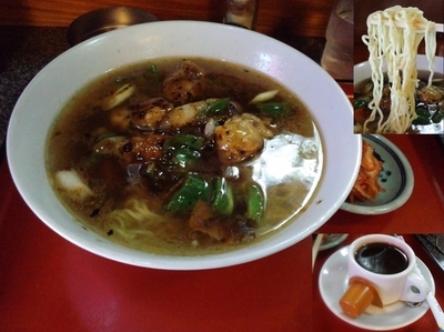 「かきそば1026円」@おこげとぎょうざの写真