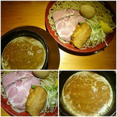 「つけそば（えび油）￥780＋特製トッピング￥250」@國分ラーメン食堂の写真