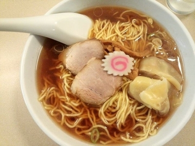 「中華ソバ＋ワンタン」@赤坂味一 亀戸店の写真