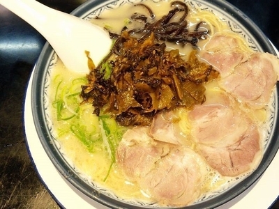 「辛子高菜ラーメン」@博多ラーメン しばらく 西新店の写真