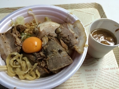 「八角ボンバー（750円）＋えびみそスープ（50円）」@水戸のラーメンまつりの写真