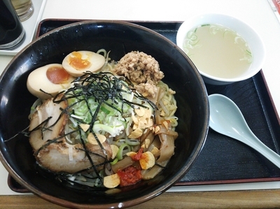 「汁なし担々麺（大盛）」@くるまやラーメン 松本渚店の写真