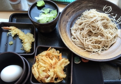 「朝そば・玉子＋海老天（￥330＋無料クーポン）」@ゆで太郎 大和下鶴間店の写真