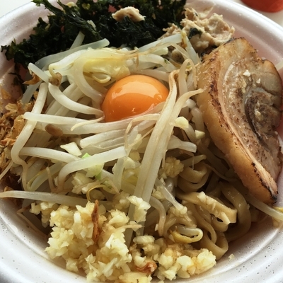 「豚男×八角　八角ボンバー＋エビみそスープ」@水戸のラーメンまつりの写真