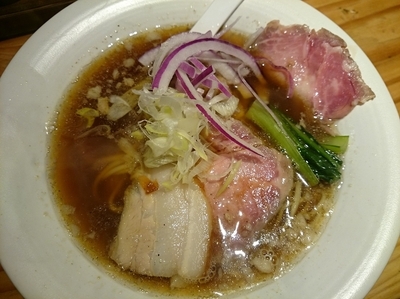 「醤油そば￥780＋【限定】黒煮干しスープ￥50＝￥830」@麺処 篠はらの写真