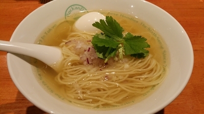 「素ラーメン(塩)(450円)＋塩味玉(100円)」@麺屋 六感堂 Rock'anDoの写真