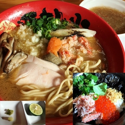 「【限定】極蟹² 蟹の万能餡かけそばと蟹スープで食べる海鮮丼」@活龍 海老蟹専門 甲殻堂の写真