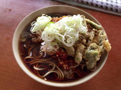 「おきあみ天+インゲン天(480円)」@そば千 東神田店の写真