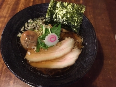 「醤油くん玉らぁ麺+高菜ご飯+焼餃子」@<真>卓朗商店の写真