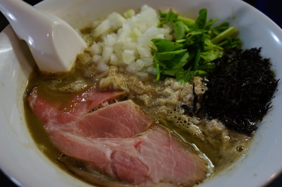「濃厚そば（烏賊背脂・２０食限定）＋和え玉」@麺処 晴の写真