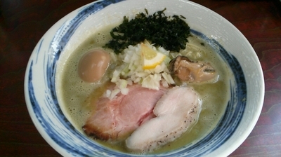 「【限定】濃厚牡蠣鶏そば　850円」@麺屋 むじゃきの写真