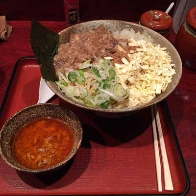 「肉のせまぜそば大盛」@食処 渓の写真