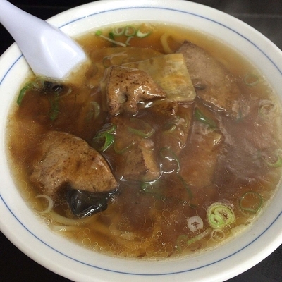 「レバーラーメン（麺固め）　750円」@蘭苑の写真