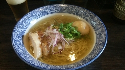 「【nijiの日限定】奥久慈軍鶏の特製塩らーめん+麦酒」@麺処 ほん田 nijiの写真