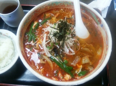 「カルビラーメン（ミニライス付）」@手もみラーメン もりもり亭の写真