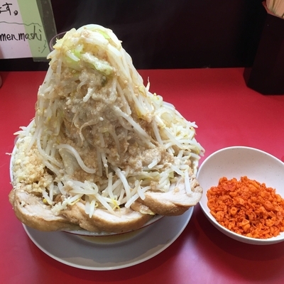 「ラーメン開店記念500円＋豚2枚180円」@鷹の目 獨協大学前本店の写真