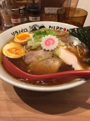 「江戸式中華そば＋味たま」@ソラノイロ NIPPONの写真