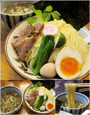 「特製魚介つけ麺 950円（中盛）」@銀座 朧月の写真