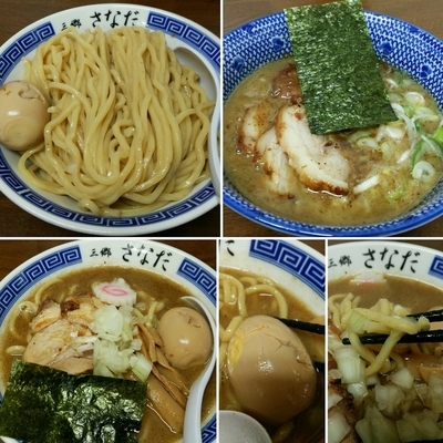 「つけめん800円 ﾁｬｰｼｭｰ300円 ｷｽﾞもの味玉10円」@つけめん さなだの写真